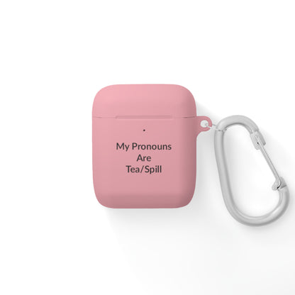 AirPods Case Cover - Tea/Spill - Black Text