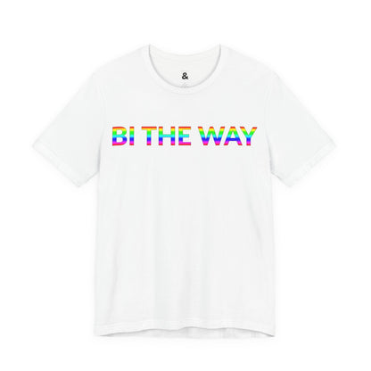 Unisex Jersey Short Sleeve Tee - Bi The Way in Cloud (M)