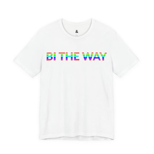 Unisex Jersey Short Sleeve Tee - Bi The Way in Cloud (M)