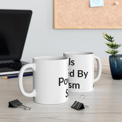 White Ceramic Coffee Cup - Spells Powered By Sarcasm