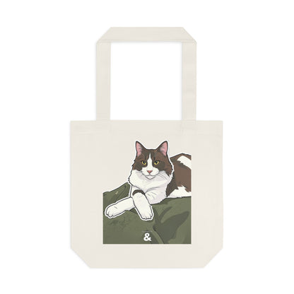 Oat Cotton Tote Bag - Judgy Face