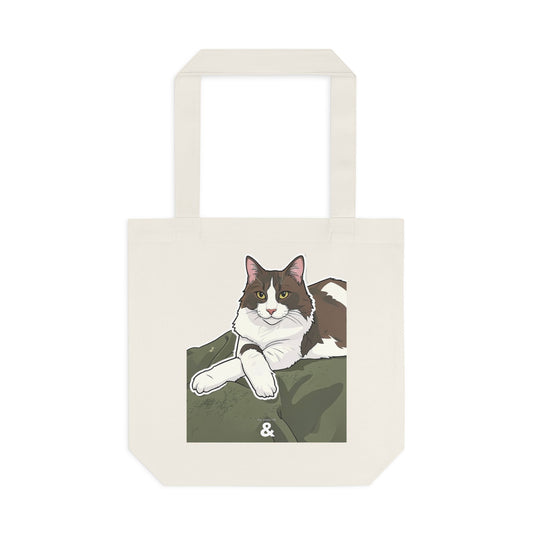 Oat Cotton Tote Bag - Judgy Face