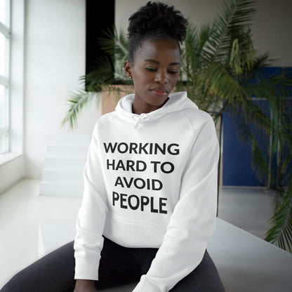 Unisex Supply Hoodie - Working Hard To Avoid People in Cloud (M)