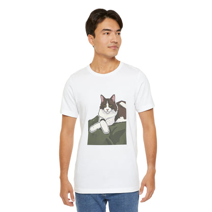 Unisex Jersey Short Sleeve Tee - Judgy Face in Cloud (S)