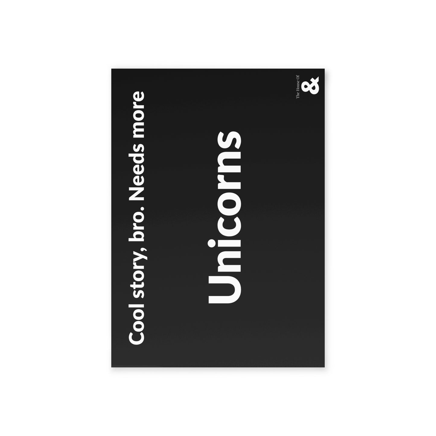 Boutique Gift & Collectible Card - Unicorns (One-sided print in Midnight)