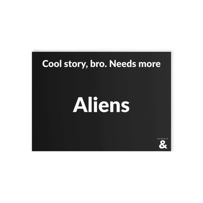 Boutique Gift & Collectible Card - Aliens (One-sided print in Midnight)