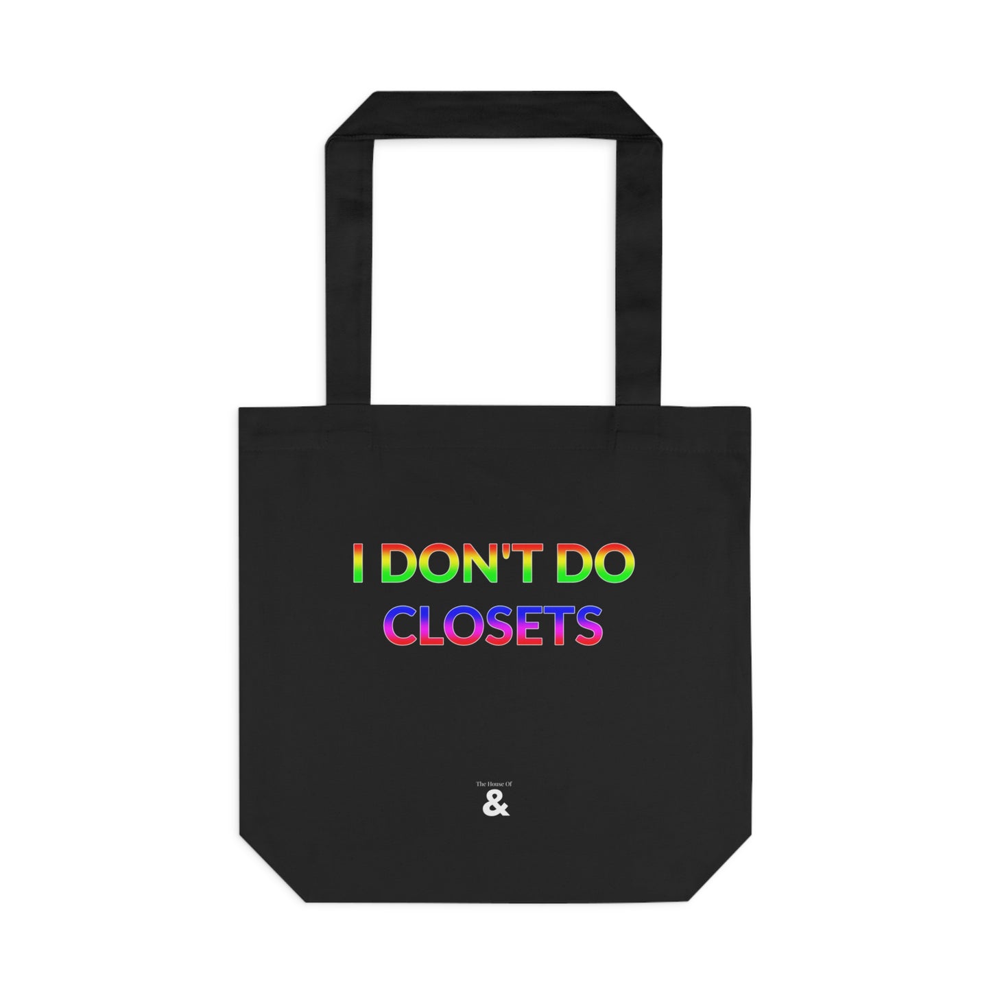 Midnight Cotton Tote Bag - I Don't Do Closets (Pride Collection)