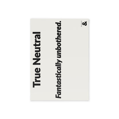 Boutique Gift & Collectible Card - True Neutral (One-sided print)