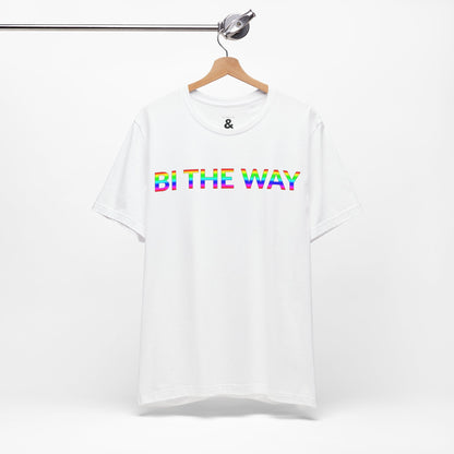 Unisex Jersey Short Sleeve Tee - Bi The Way in Cloud (M)