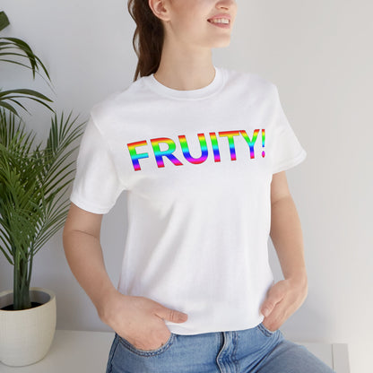 Unisex Jersey Short Sleeve Tee - Fruity! in Cloud (M)
