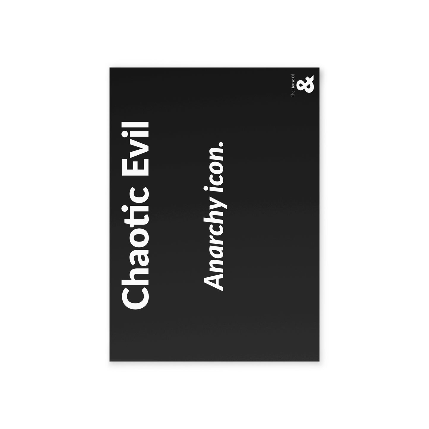 Boutique Gift & Collectible Card - Chaotic Evil (One-sided print)