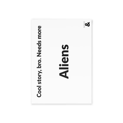 Boutique Gift & Collectible Card - Aliens (One-sided print in Cloud)