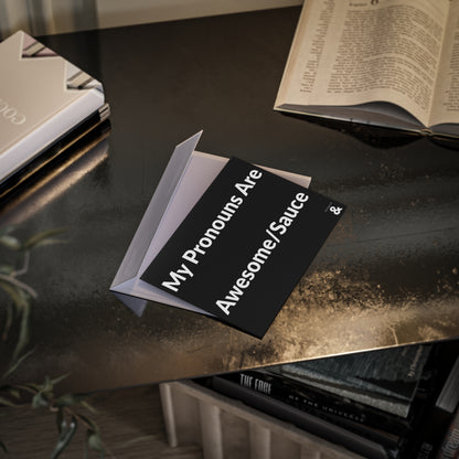 Boutique Gift & Collectible Card - Awesome/Sauce (One-sided print in Midnight)