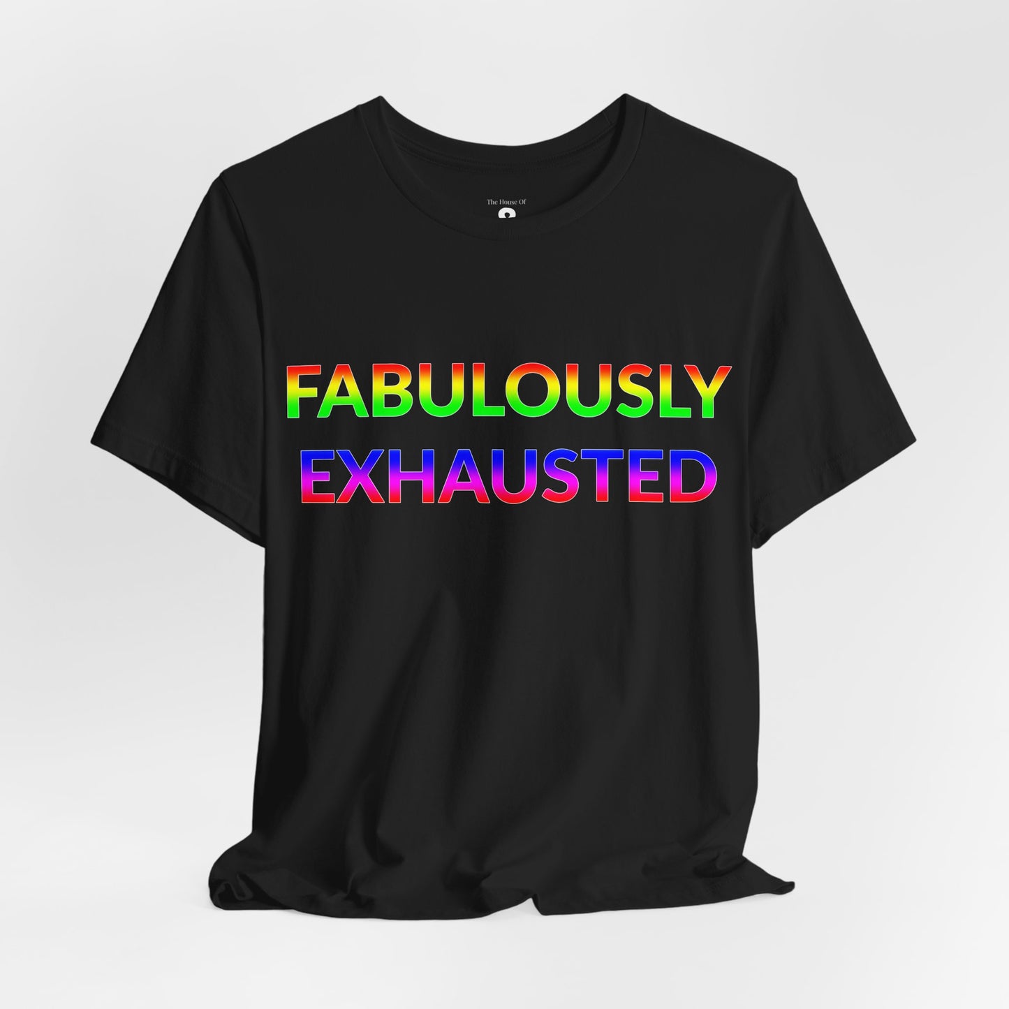 Unisex Jersey Short Sleeve Tee - Fabulously Exhausted in Midnight (M)