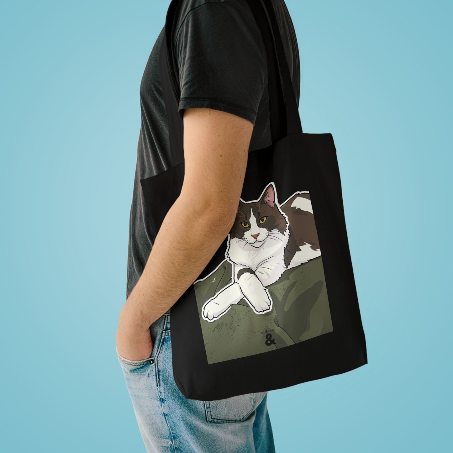 Midnight Cotton Tote Bag - Judgy Face