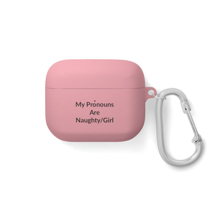 AirPods Pro Case Cover - Naughty/Girl - Black Text