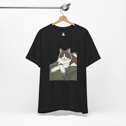Unisex Jersey Short Sleeve Tee - Judgy Face in Midnight (S)