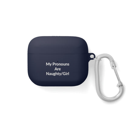 AirPods Pro Case Cover - Naughty/Girl - White Text