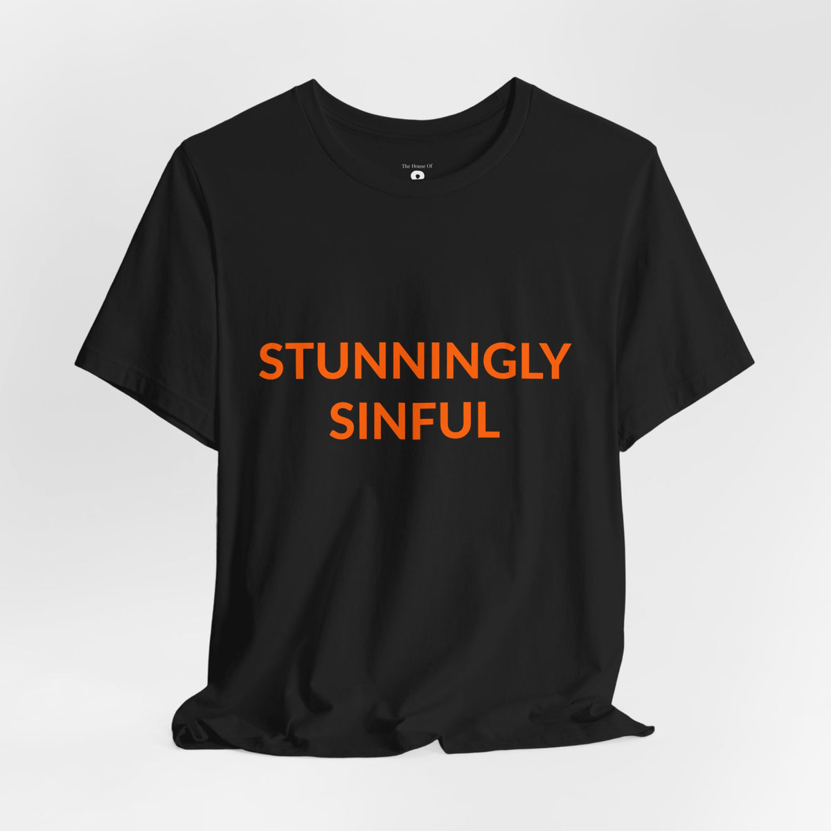 Unisex Jersey Short Sleeve Tee - Stunningly Sinful - Burnt Orange in Midnight (S)