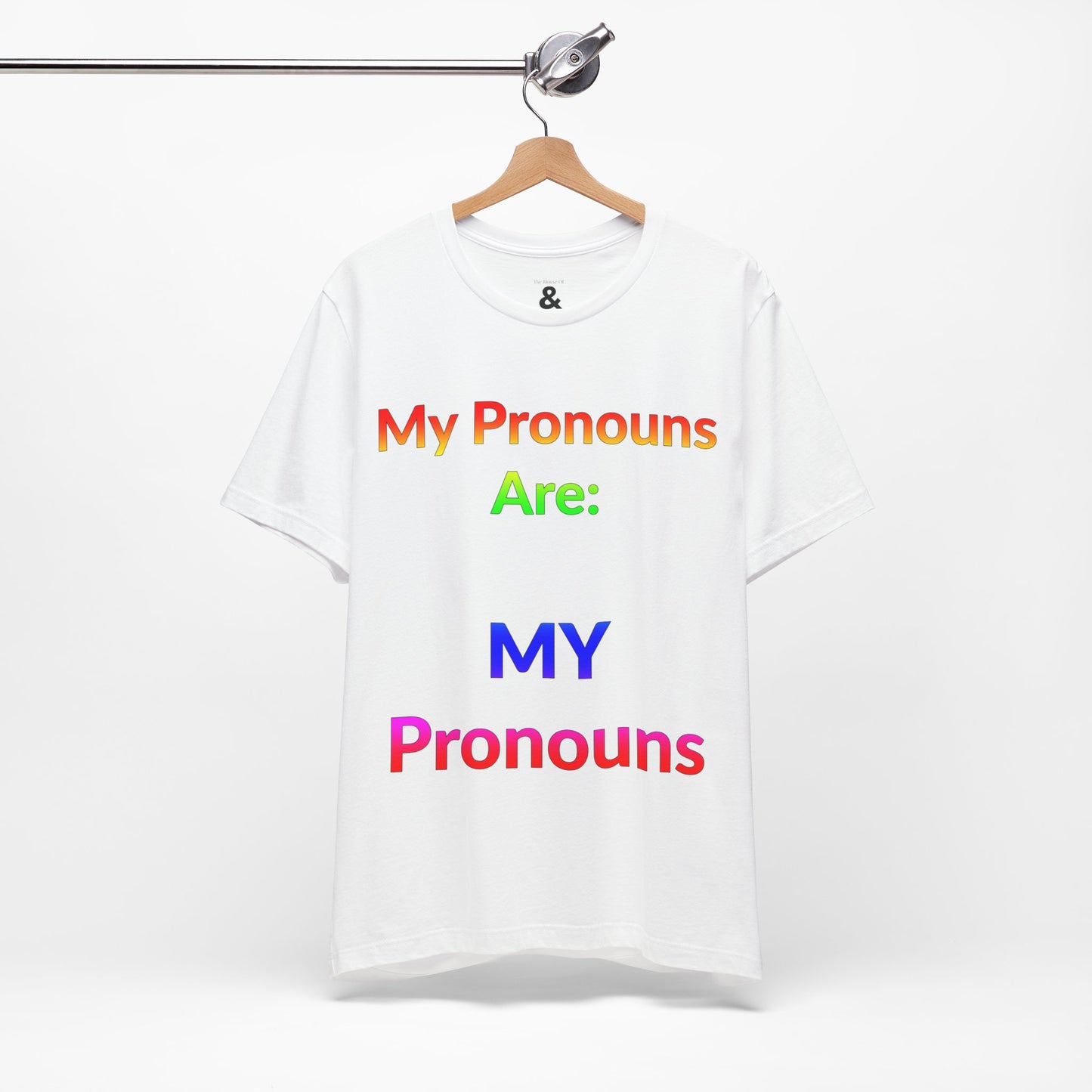 Unisex Jersey Short Sleeve Tee - My Pronouns Are MY Pronouns in Cloud - Pride Collection (S)