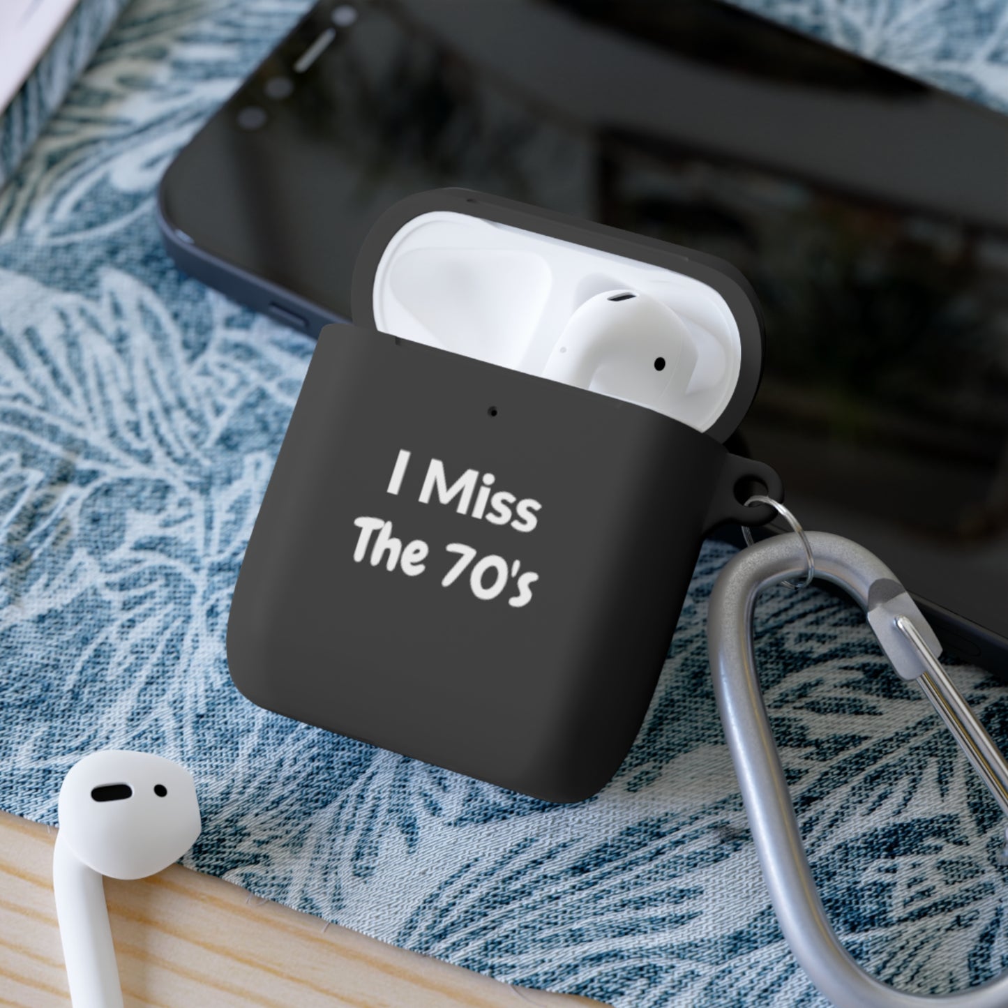 AirPods Case Cover - I Miss The 70's - White Text