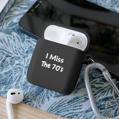 AirPods Case Cover - I Miss The 70's - White Text