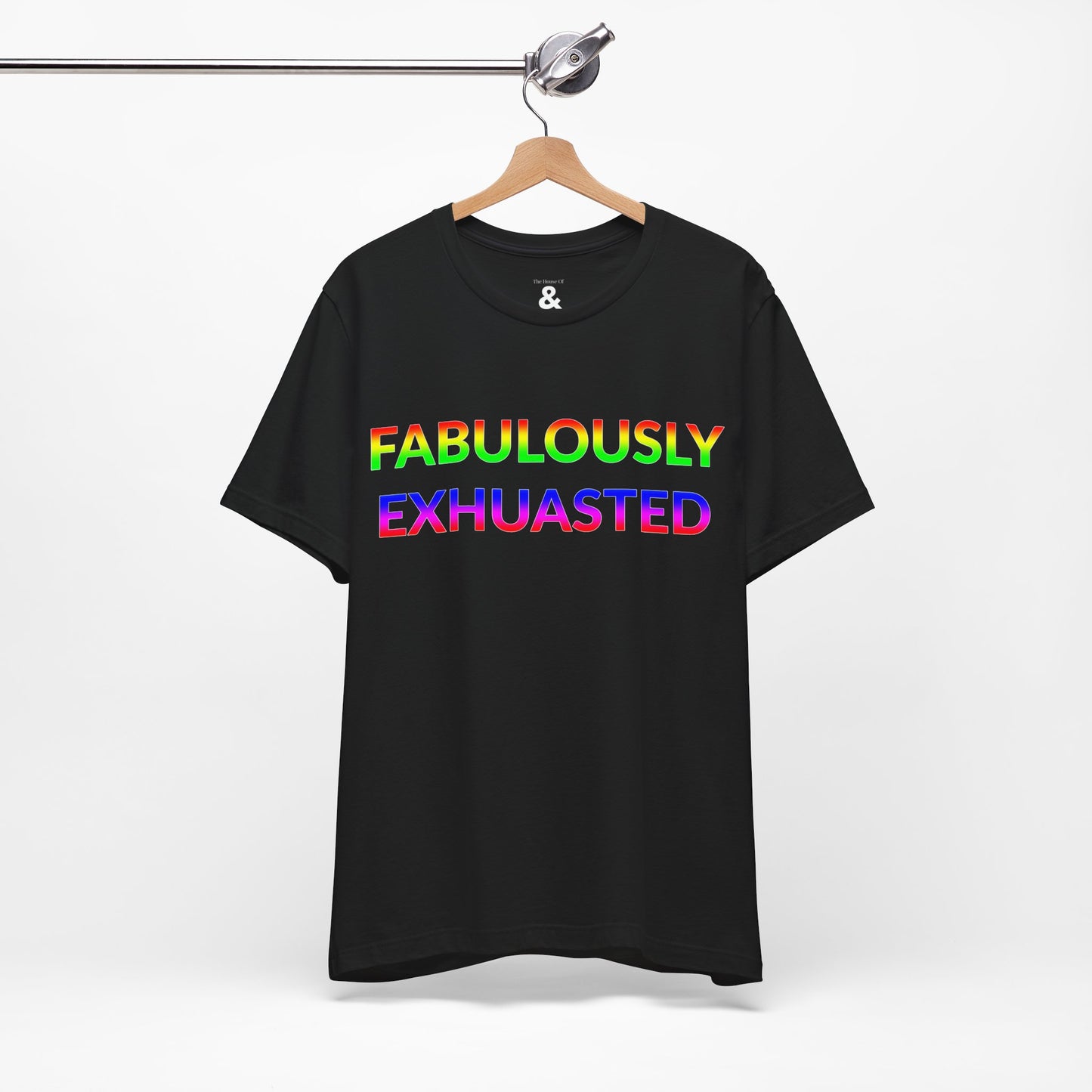 Unisex Jersey Short Sleeve Tee - Fabulously Exhausted in Midnight - Pride Collection (S)