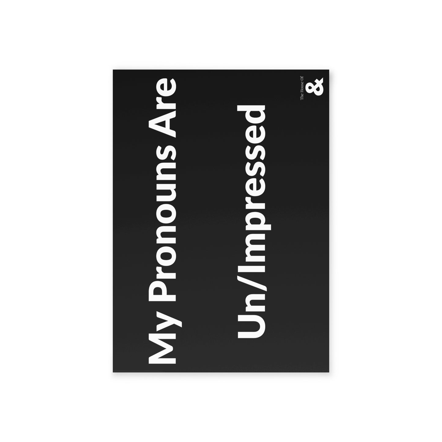 Boutique Gift & Collectible Card - Un/Impressed (One-sided print in Midnight)