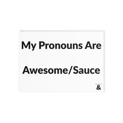 Boutique Gift & Collectible Card - Awesome/Sauce (One-sided print in Cloud)