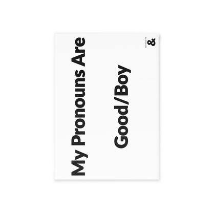 Boutique Gift & Collectible Card - Good/Boy (One-sided print in Cloud)