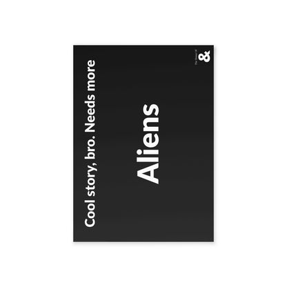 Boutique Gift & Collectible Card - Aliens (One-sided print in Midnight)