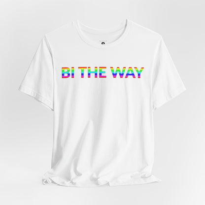 Unisex Jersey Short Sleeve Tee - Bi The Way in Cloud (L)