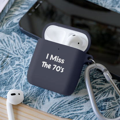 AirPods Case Cover - I Miss The 70's - White Text