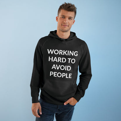 Unisex Supply Hoodie - Working Hard To Avoid People in Midnight (M)
