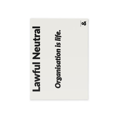 Boutique Gift & Collectible Card - Lawful Neutral (One-sided print)