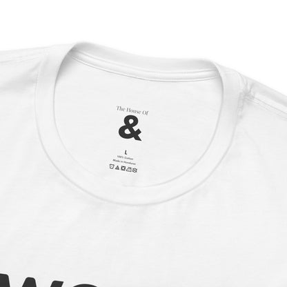 Unisex Jersey Short Sleeve Tee - World Domination Or Lunch? in Cloud (L)