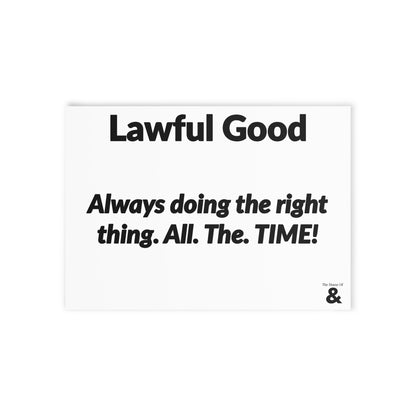 Boutique Gift & Collectible Card - Lawful Good (One-sided print)