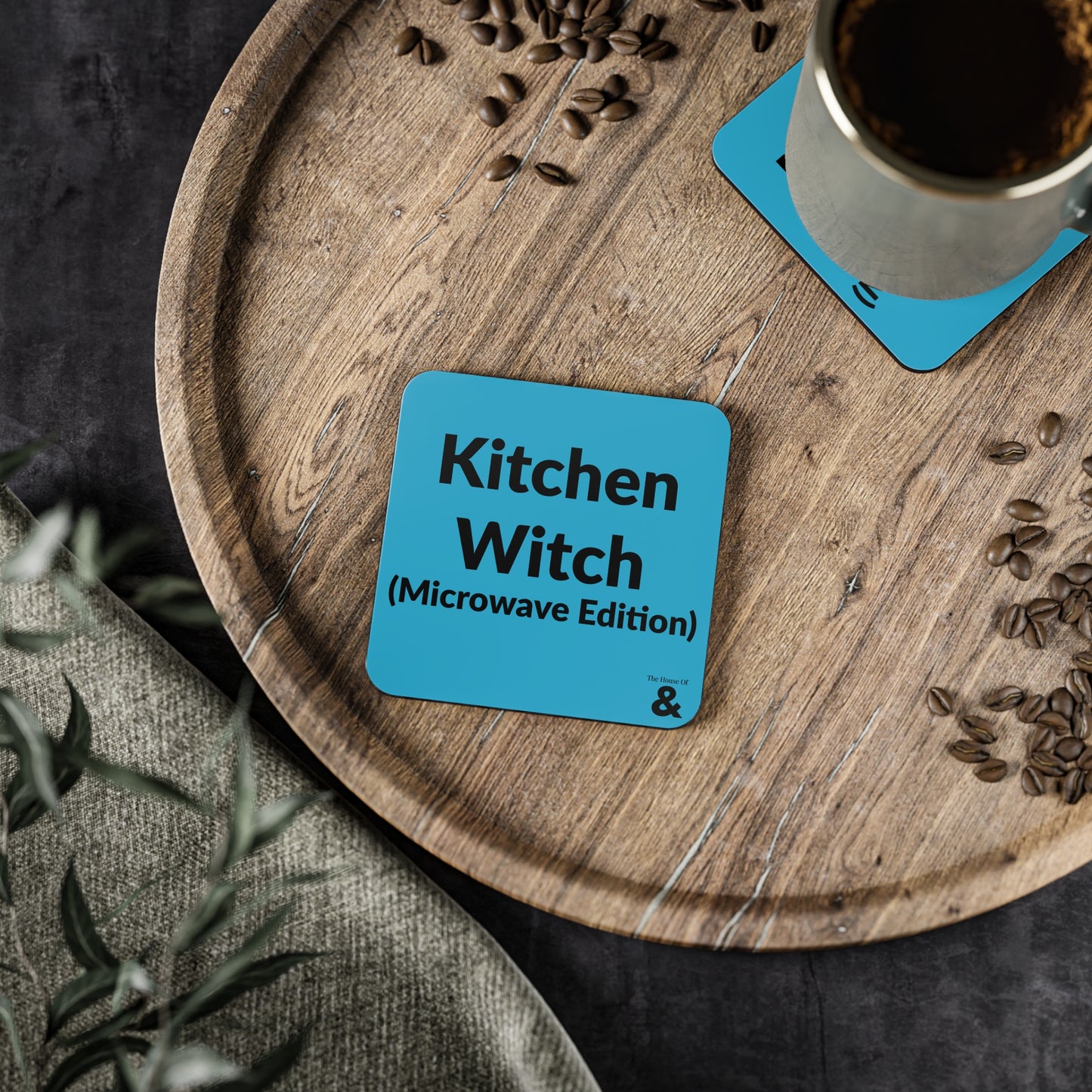 Coaster - Kitchen Witch - Microwave Edition (Turquoise)