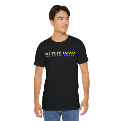 Unisex Jersey Short Sleeve Tee - Bi The Way in Midnight (L)