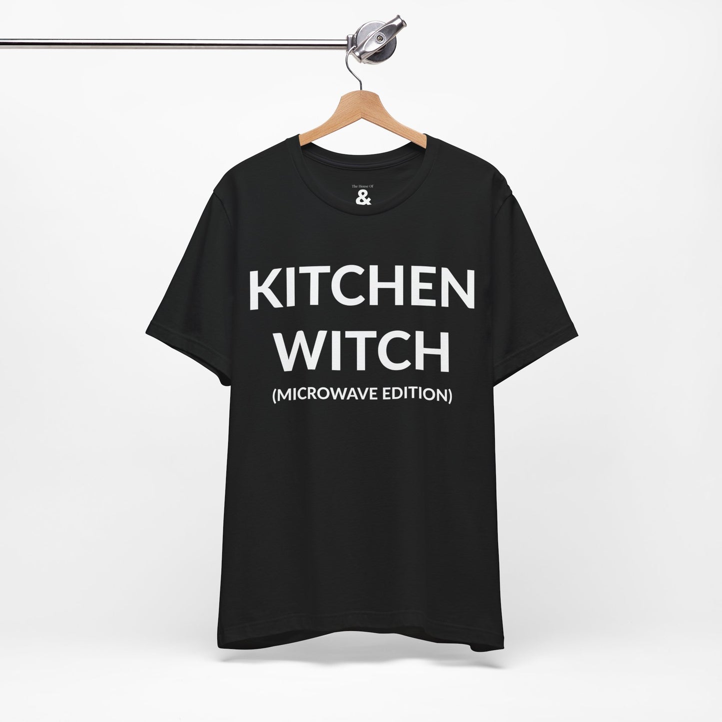 Unisex Jersey Short Sleeve Tee - Kitchen Witch (Microwave Edition) in Midnight (M)
