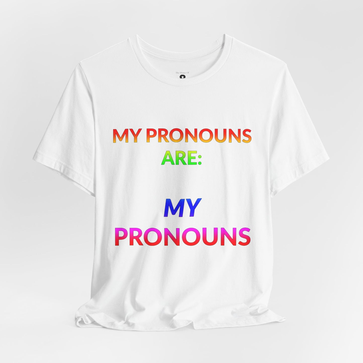 Unisex Jersey Short Sleeve Tee - My Pronouns Are MY Pronouns in Cloud (L)