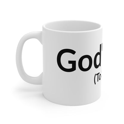 White Ceramic Coffee Cups - God's Gift (To Satan)