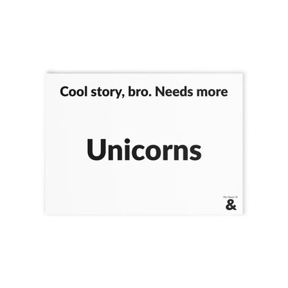 Boutique Gift & Collectible Card - Unicorns (One-sided print in Cloud)