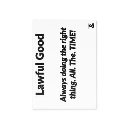 Boutique Gift & Collectible Card - Lawful Good (One-sided print)