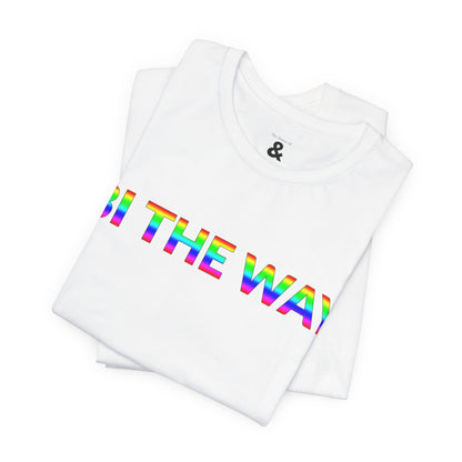 Unisex Jersey Short Sleeve Tee - Bi The Way in Cloud - Pride Collection (S)