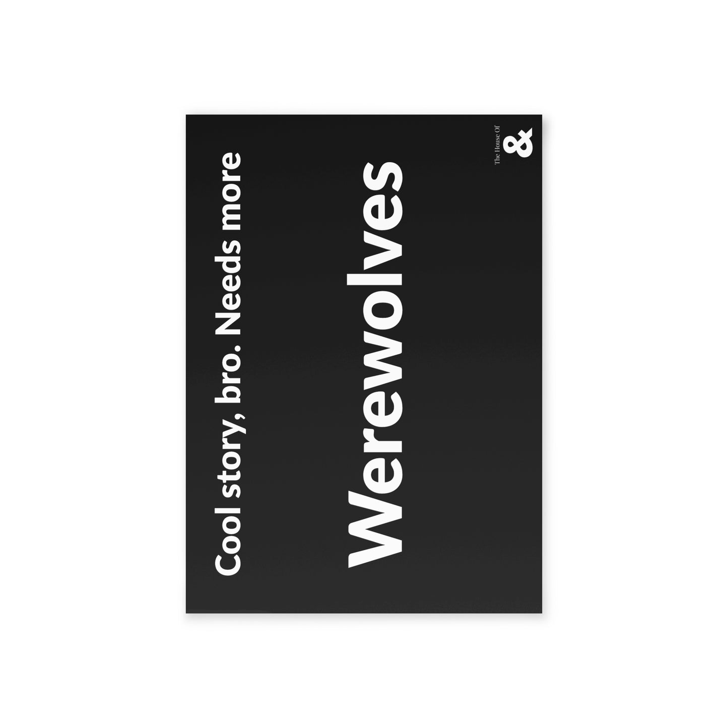Boutique Gift & Collectible Card - Werewolves (One-sided print in Midnight)