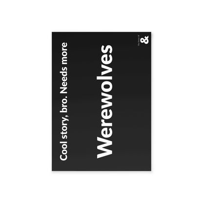 Boutique Gift & Collectible Card - Werewolves (One-sided print in Midnight)