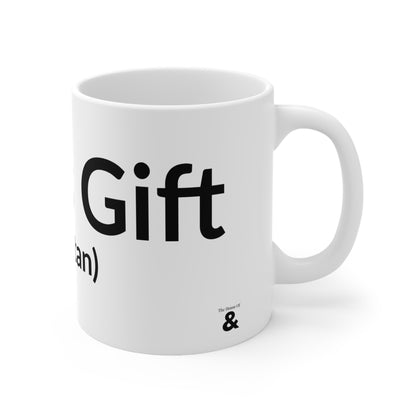 White Ceramic Coffee Cups - God's Gift (To Satan)