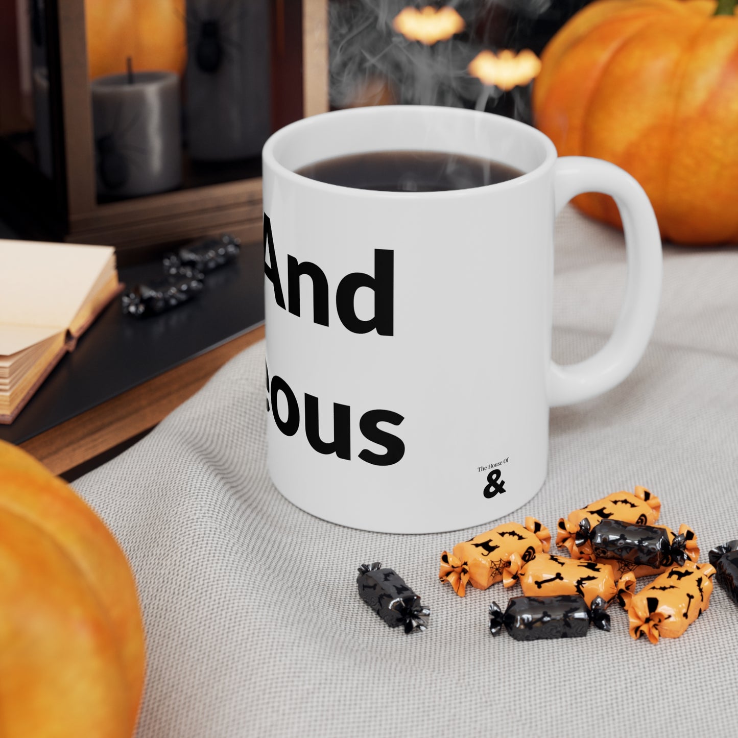 White Ceramic Coffee Cup - Deaf And Gorgeous