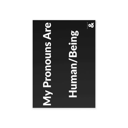 Boutique Gift & Collectible Card - Human/Being (One-sided print in Midnight)